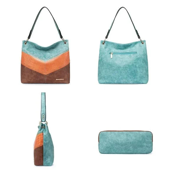 NWT Montana West Large Hobo Bag, Vegan Leather, Top Handle, Roomy Satchel Bag - Picture 5 of 5